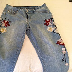 Women's Used Size 14 Embordered Jeans